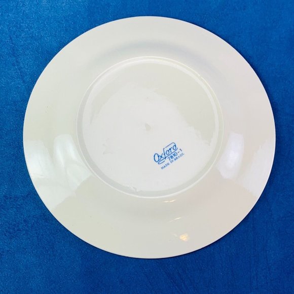 Oxford Dining Vintage Oxford Oxf4 Blue Onion Design 782 Brazil Stoneware Salad Plates Set 4